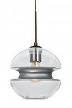 Besa Lighting J-HULA8SL-EDIL-BR - Besa, Hula 8 Cord Pendant for Mulitport Canopy, Clear/Silver, Bronze Finish, 1x8W LED Filament