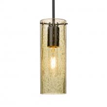 Besa Lighting J-JUNI10GD-BK - Besa, Juni 10 Pendant For Multiport Canopy, Gold Bubble, Black, 1x60W Medium Base