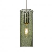 Besa Lighting J-JUNI10MS-SN-L - Besa, Juni 10 Pendant For Multiport Canopy, Moss Bubble, Satin Nickel, 1x60W Medium Base