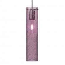 Besa Lighting J-JUNI16PL-SN-L - Besa, Juni 16 Pendant For Multiport Canopy, Plum Bubble, Satin Nickel, 1x60W Medium Base