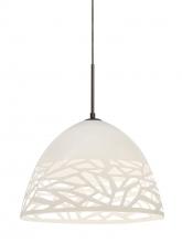Besa Lighting J-KIEVWH-BR - Besa Kiev Pendant for Multiport Canopy, White, Bronze Finish, 1x60W Medium Base