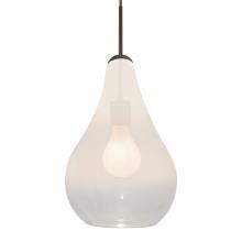 Besa Lighting J-LEONWC-BR-L - Besa, Leon Cord Pendant for Multiport Canopy for Multiport Canopy, Milky White/Clear, Bronze Finish