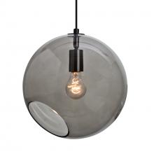 Besa Lighting J-MAESTRO12SM-BK - Besa, Maestro 12 Cord Pendant for Multiport Canopy, Smoke, Black Finish, 1x60W Medium base