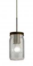 Besa Lighting J-MILO4WF-BR - Besa Pendant For Multiport Canopy Milo 4 Bronze White Frost 1x40W Medium Base A15