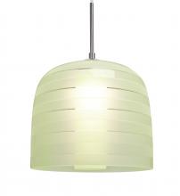 Besa Lighting J-MITZI10CR-LED-SN - Besa, Mitzi 10 Cord Pendant for Multiport Canopy, Chartreuse, Satin Nickel Finish, 1x9W LED
