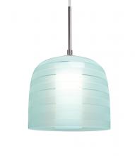 Besa Lighting J-MITZI7CY-SN - Besa, Mitzi 7 Cord Pendant for Multiport Canopy, Cyan, Satin Nickel Finish, 1x40W Medium Base