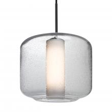 Besa Lighting J-NILES10CO-BK - Besa Niles 10 Pendant For Multiport Canopy, Clear Bubble/Opal, Black Finish, 1x60W Medium Base T10