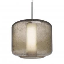 Besa Lighting J-NILES10SO-LED-SN - Besa Niles 10 Pendant For Multiport Canopy, Smoke Bubble/Opal, Satin Nickel Finish, 1