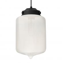 Besa Lighting J-OLINFR-BK - Besa Olin Pendant For Multiport Canopy Black Frost 1x60W Medium Base T10