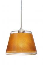 Besa Lighting J-PIC9GD-LED-SN-L - Besa Pendant For Multiport Canopy Pica 9 Satin Nickel Gold Sand 1x9W LED, 15Ft. Cord