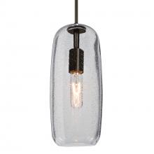 Besa Lighting J-PINOT13CL-EDIL-BR - Besa, Pinot 13 Cord Pendant for Mulitport Canopy, Clear Bubble, Bronze FInish 1x4W LED Filament
