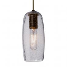 Besa Lighting J-PINOT9CL-BR-L - Besa, Pinot 9 Cord Pendant for Mulitport Canopy, Clear Bubble, Bronze FInish 1x60W Medium Base