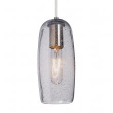 Besa Lighting J-PINOT9CL-EDIL-SN - Besa, Pinot 9 Cord Pendant for Mulitport Canopy, Clear Bubble, Satin Nickel Finish