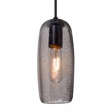 Besa Lighting J-PINOT9SM-BK - Besa, Pinot 9 Cord Pendant for Mulitport Canopy, Smoke Bubble, Black FInish 1x60W Medium Base