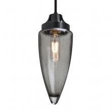 Besa Lighting J-SULUSM-BK-L - Besa, Sulu Cord Pendant For Multiport Canopy, Smoke Bubble, Black Finish, 1x60W Medium Base