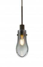 Besa Lighting J-WISHSM-EDIL-BR - Besa, Wish Cord Pendant for Mulitport Canopy, Smoke/Clear, Bronze Finish, 1x4W LED Filament