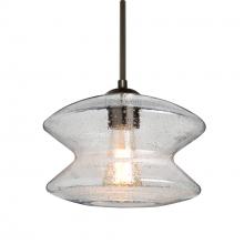 Besa Lighting J-ZENCL-BR-L - Besa, Zen Cord Pendant For Multiport Canopy, Clear Bubble, Bronze Finish, 1x60W Medium Base