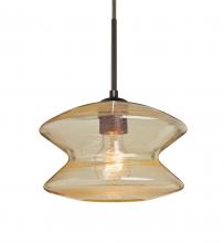 Besa Lighting J-ZENGD-BR - Besa, Zen Cord Pendant For Multiport Canopy, Gold Bubble, Bronze Finish, 1x60W Medium