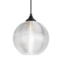 Besa Lighting OP-461600-BK - Besa Kristall 8 Outdoor Pendant Black Finish, Clear 1xE26 Base