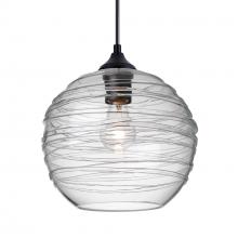 Besa Lighting OP-462761-BK - Besa Wave 10 Outdoor Pendant Black Finish, Clear 1xE26 Base