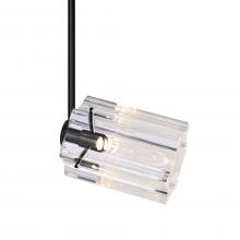 Besa Lighting RSP-ICE4CL-18-BK - Besa Ice 4 Spotlight with 18" stem, Clear Glass, Black Finish, 1x35W Bipin