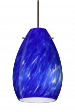 Besa Lighting RXP-171386-LED-BR-L - Besa Pendant Pera 6 Bronze Blue Cloud 1x5W LED, 15Ft. Cord