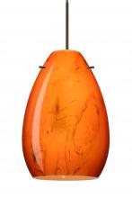 Besa Lighting RXP-1713HB-BR-L - Besa Pendant Pera 6 Bronze Habanero 1x50W MAX GY6.35 Base, 15Ft. Cord