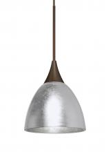 Besa Lighting RXP-1758SF-BR-L - Besa Divi Pendant, Silver Foil, Bronze, 1x50W MAX GY6.35 Base, 15Ft. Cord