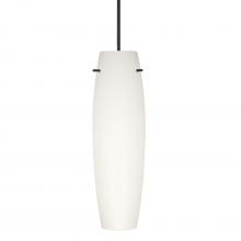 Besa Lighting RXP-412107-BK-277 - Besa Stilo 11 Pendant, Opal Matte, Black, 1x50W MAX GY6.35 Base, 277V