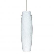 Besa Lighting RXP-412119-LED-SN-L - Besa Stilo 11 Pendant, Carrera, Satin Nickel, 1x9W LED, 15Ft Cord