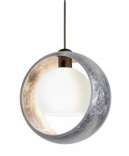Besa Lighting RXP-4293SS-BR-L - Besa Pendant Pogo Bronze Silver/Inner Silver 1x35W MAX GY6.35 Base, 15Ft. Cord