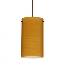Besa Lighting RXP-4404OK-BR-277-DIM010 - Besa Stilo 7 Pendant Bronze Oak 1x50W MAX GY6.35 Base, 277V, 0-10V Dimming