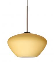Besa Lighting RXP-5410VM-LED-BR-L - Besa Pendant Peri Bronze Vanilla Matte 1x5W LED, 15Ft. Cord