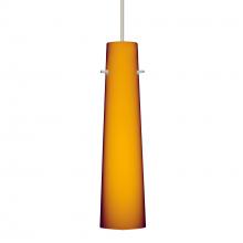 Besa Lighting RXP-567480-SN-277 - Besa Camino Pendant Satin Nickel Amber Matte 1x50W MAX GY6.35 Base, 277V