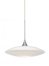Besa Lighting RXP-629406-LED-SN - Besa Pendant Spazio Satin Nickel Opal Glossy 1x5W LED