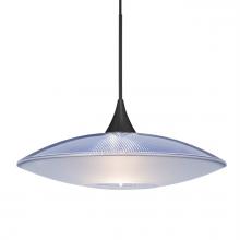 Besa Lighting RXP-6294BL-BK - Besa Pendant Spazio, Black Finish, Blue/Frost 1x50W MAX GY6.35 Base