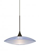 Besa Lighting RXP-6294BL-BR - Besa Pendant Spazio Bronze Blue/Frost 1x50W Halogen