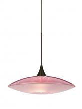 Besa Lighting RXP-6294RD-LED-BR - Besa Pendant Spazio Bronze Red/Frost 1x5W LED