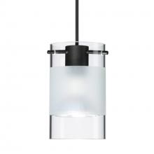 Besa Lighting RXP-6524EC-BK - Besa Pendant Scope 4, Black Finish, Clear/Frost 1x50W MAX GY6.35 Base MR16