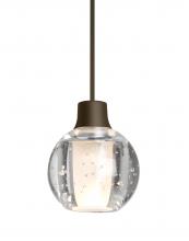 Besa Lighting RXP-BOCA3BB-BR-L - Besa, Boca 3 Cord Pendant, Clear Bubble, Bronze Finish, 1x35W MAX GY6.35 Base, 15Ft. Cord