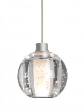 Besa Lighting RXP-BOCA5BB-LED-SN - Besa, Boca 5 Cord Pendant, Clear Bubble, Satin Nickel Finish, 1x3W LED