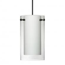 Besa Lighting RXP-C44007-BK - Besa Pendant Pahu 4, Black Finish, Clear/Opal 1x35W MAX GY6.35 Base