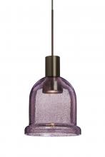 Besa Lighting RXP-KIBAPL-LED-BR - Besa, Kiba Cord Pendant, Plum Bubble, Bronze Finish, 1x3W LED