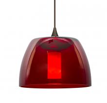 Besa Lighting RXP-SPURRD-BR-L - Besa Spur Cord Pendant, Red, Bronze Finish, 1x35W MAX GY6.35 Base, 15Ft. Cord