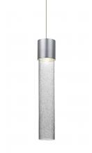 Besa Lighting RXP-WAND12CL-LED-SN-L - Besa, Wanda 12 Cord Pendant, Clear Bubble, Satin Nickel Finish, 1x3W LED, 15Ft. Cord