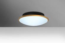 Besa Lighting SILK12GDC - Besa, Silk 12 Ceiling, Opal/Gold, 2x60W Medium Base