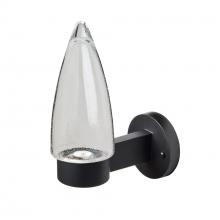 Besa Lighting SULUCL-WALL-LED-BK - Sulu Outdoor Sconce, Clear Bubble, Black Finish, 1x4W LED