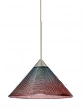 Besa Lighting X-117691-SN-L - Besa Pendant For Multiport Canopy Kona Satin Nickel Bi-Color 1x50W MAX GY6.35 Base, 15Ft. Cord