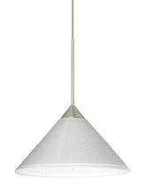 Besa Lighting X-282453-SN-L - Besa Pendant For Multiport Canopy Kona Satin Nickel White Starpoint 1x50W MAX GY6.35 Base