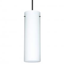 Besa Lighting X-493007-BK-DIM010 - Besa Copa Pendant for Multiport Canopy, Opal Matte, Black, 1x50W MAX GY6.35 Base, 0-10V Dimming